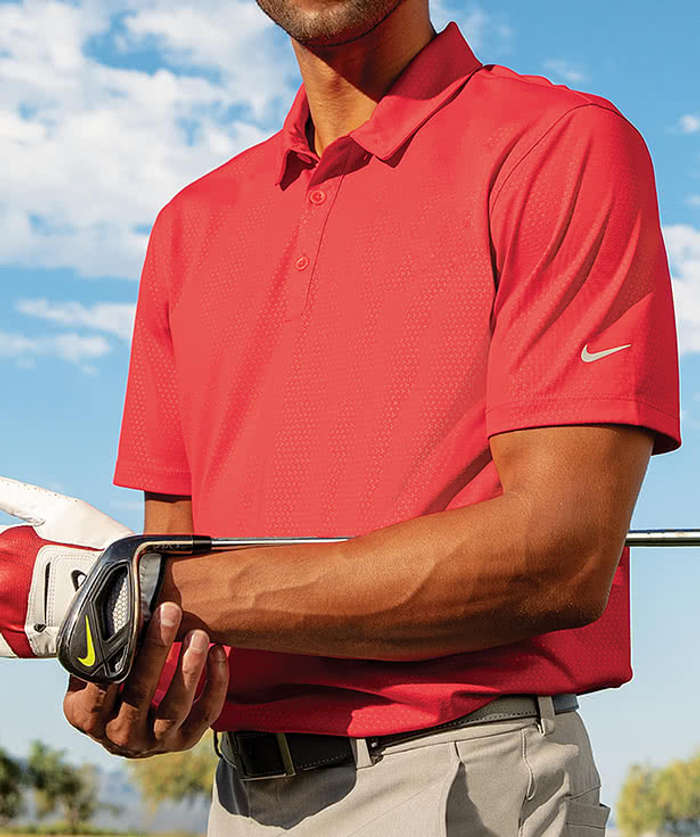 Nike Dri-FIT Embossed Tri-Blade Performance Polo