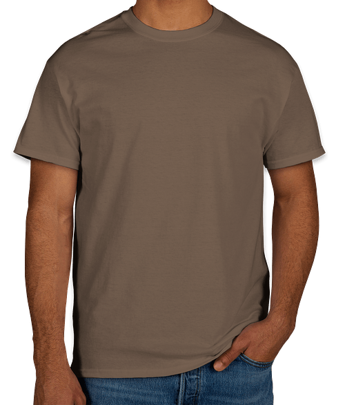 Gildan 100% Cotton T-shirt in Brown Savana