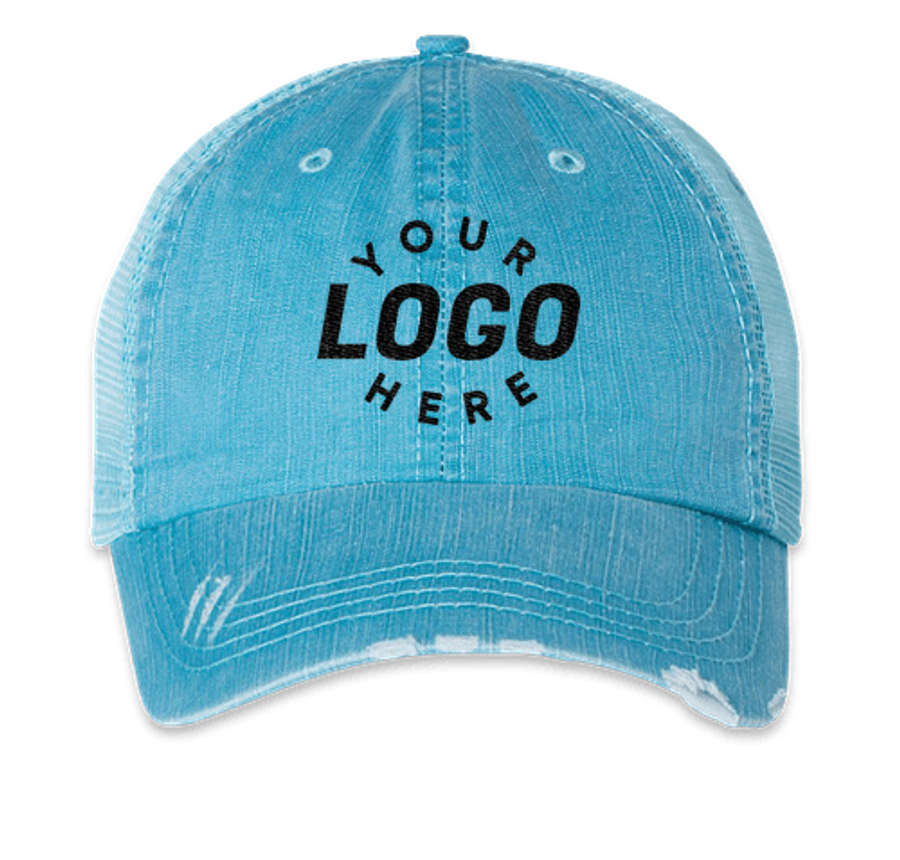Mega Cap Herringbone Trucker Hat in Aqua / Aqua
