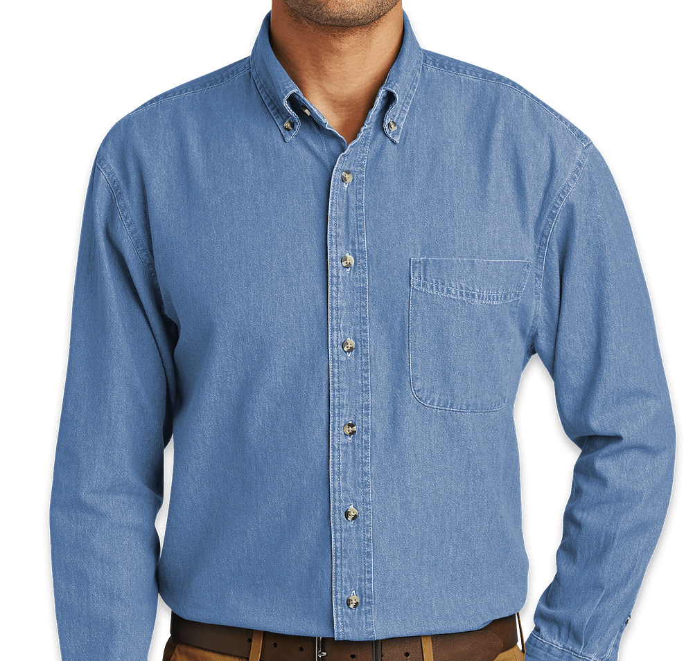Port & Company Denim Shirt - Embroidered-default