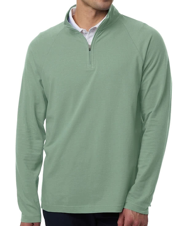 Devon & Jones Seaton Pebble Performance Quarter Zip Pullover
