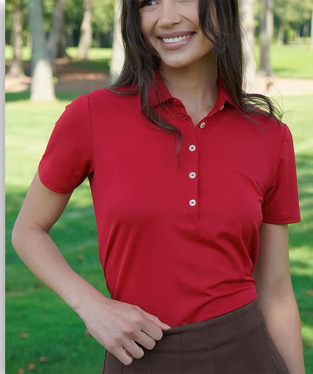 Greg Norman Women's Freedom Micro Pique Performance Polo