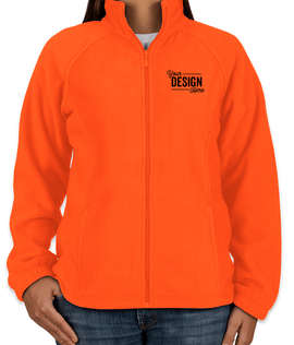 Harriton Women's Full Zip Fleece Jacket - Color: Safety Orange