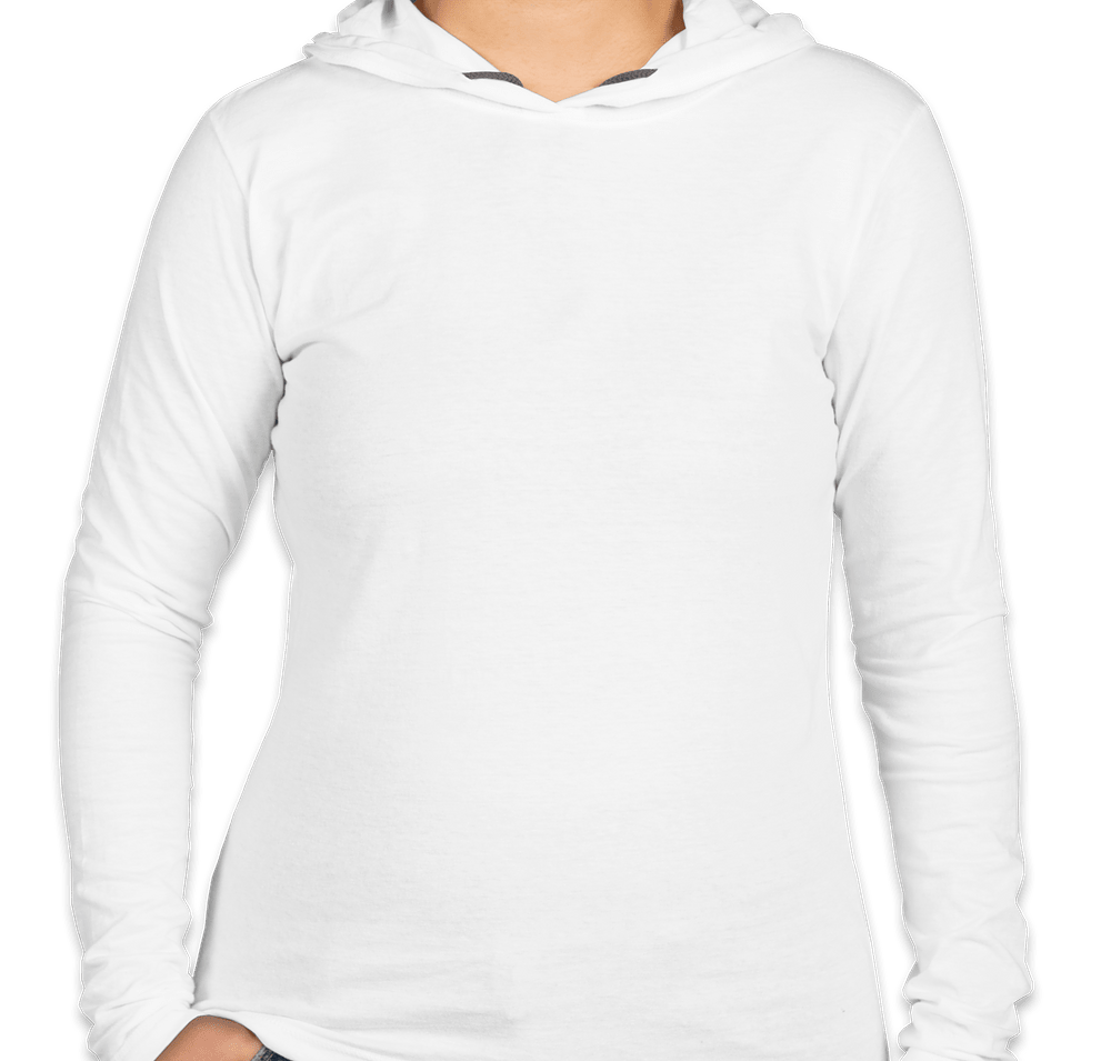 Anvil Women's Hooded Long Sleeve T-shirt-default