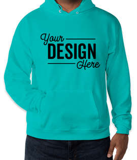 Hanes EcoSmart 50/50 Pullover Hoodie - Color: Athletic Teal