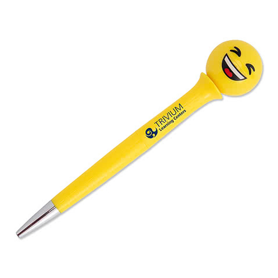 Emoji Fidget Ballpoint Pen (black ink) in Yellow/Hug