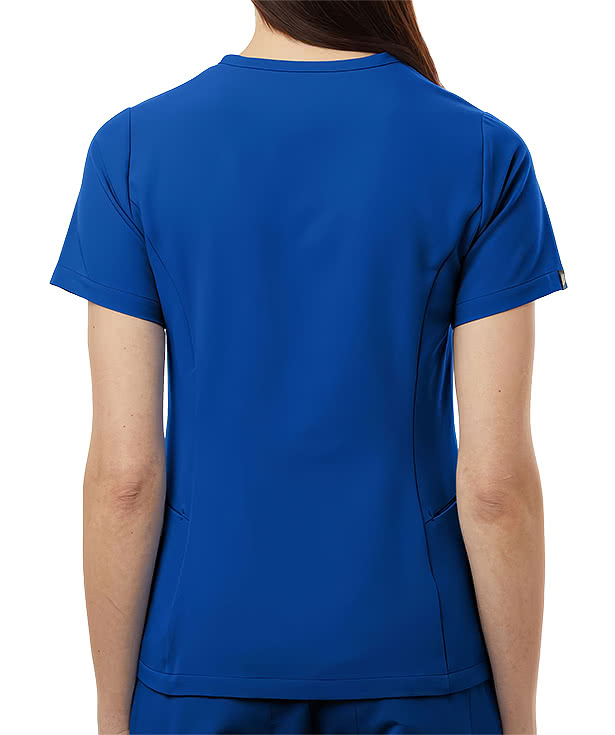Jaanuu Women's Calix Fit & Flare V-Neck Scrub Top - Embroidered