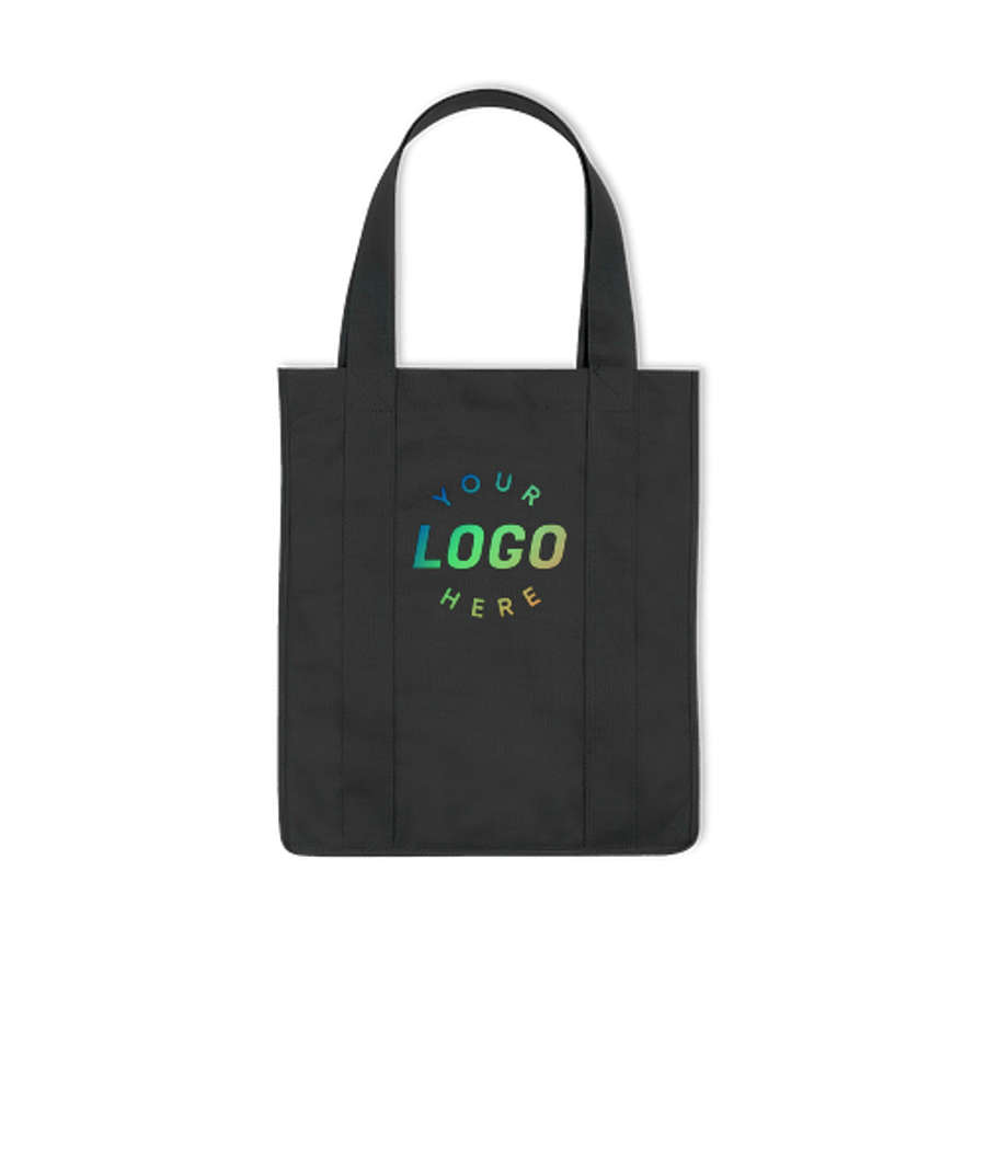 Non-Woven Recycled Shopper Tote Bag in Black