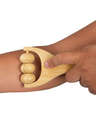 Laser Engraved Bamboo Handheld Massager with Rollers