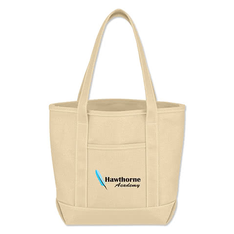 Medium Cotton Canvas Pocket Tote Bag