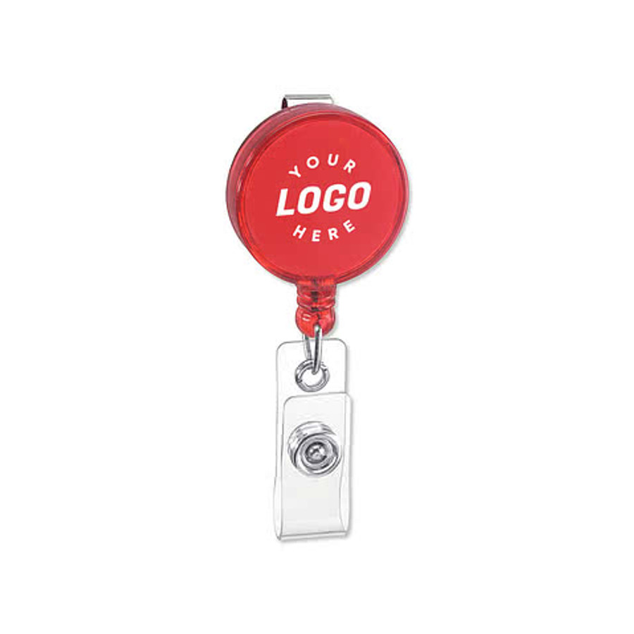 Round Badge Holder in White