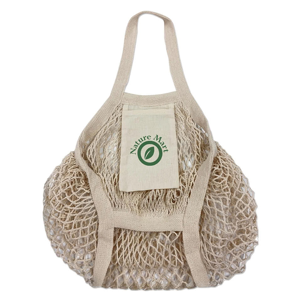 Cotton Mesh Market Tote Bag