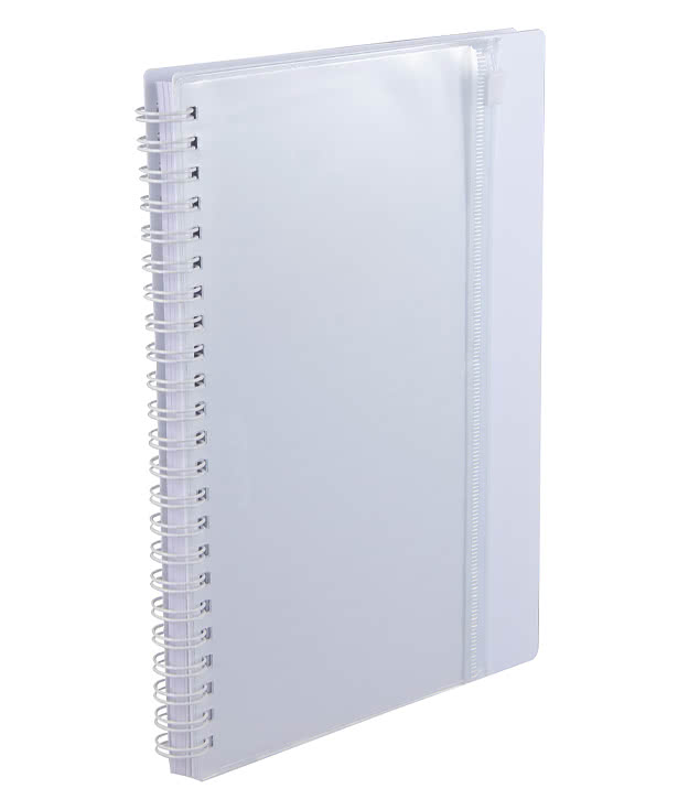 Hard Cover Spiral Notebook with Clear Pocket