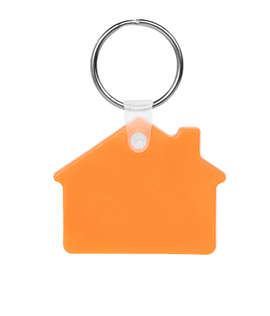 House Shaped Keychain - Color: Translucent Orange