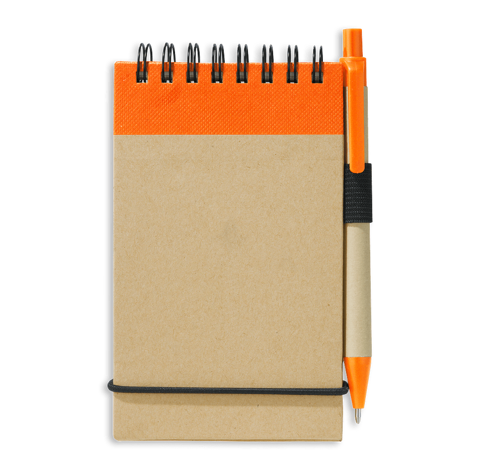Recycled Mini Flip Spiral Jotter with Pen-default
