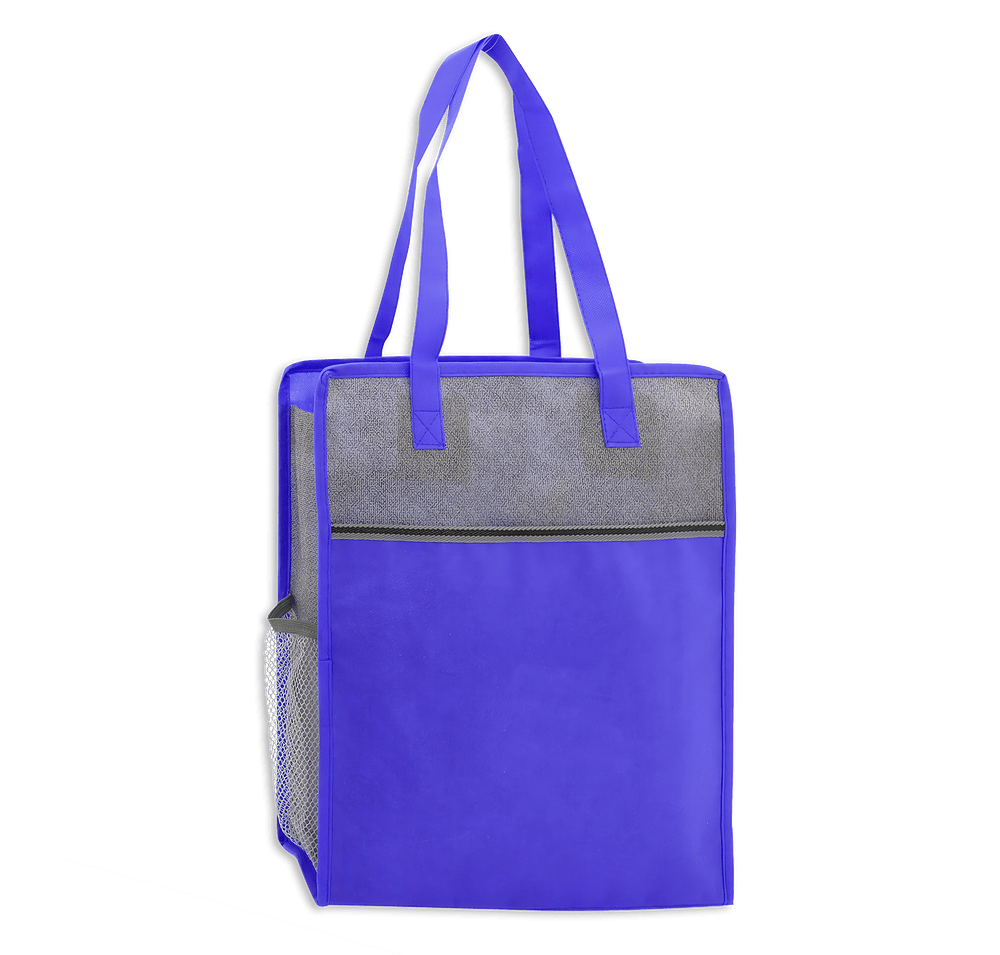 Color Basics Heathered Non-Woven Tote Bag-default