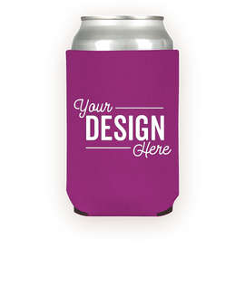 Foldable Neoprene Can Cooler - Color: Violet