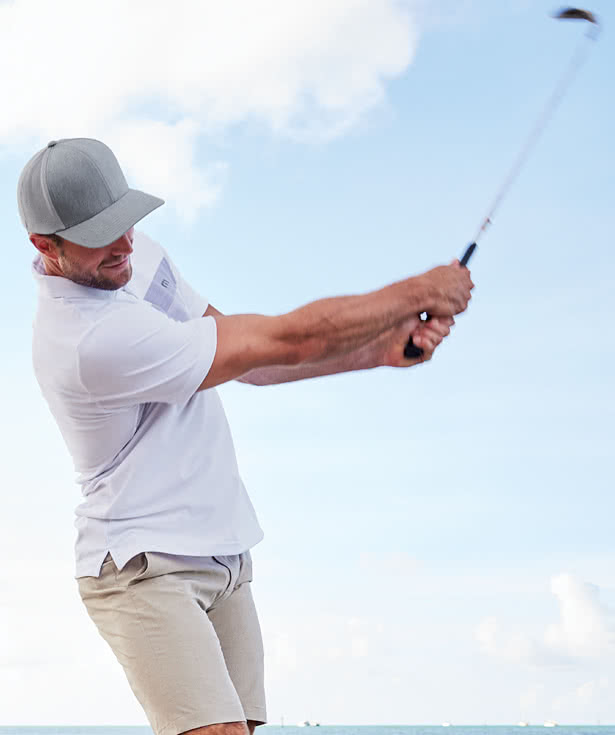 TravisMathew Coastal Chest Stripe Performance Polo