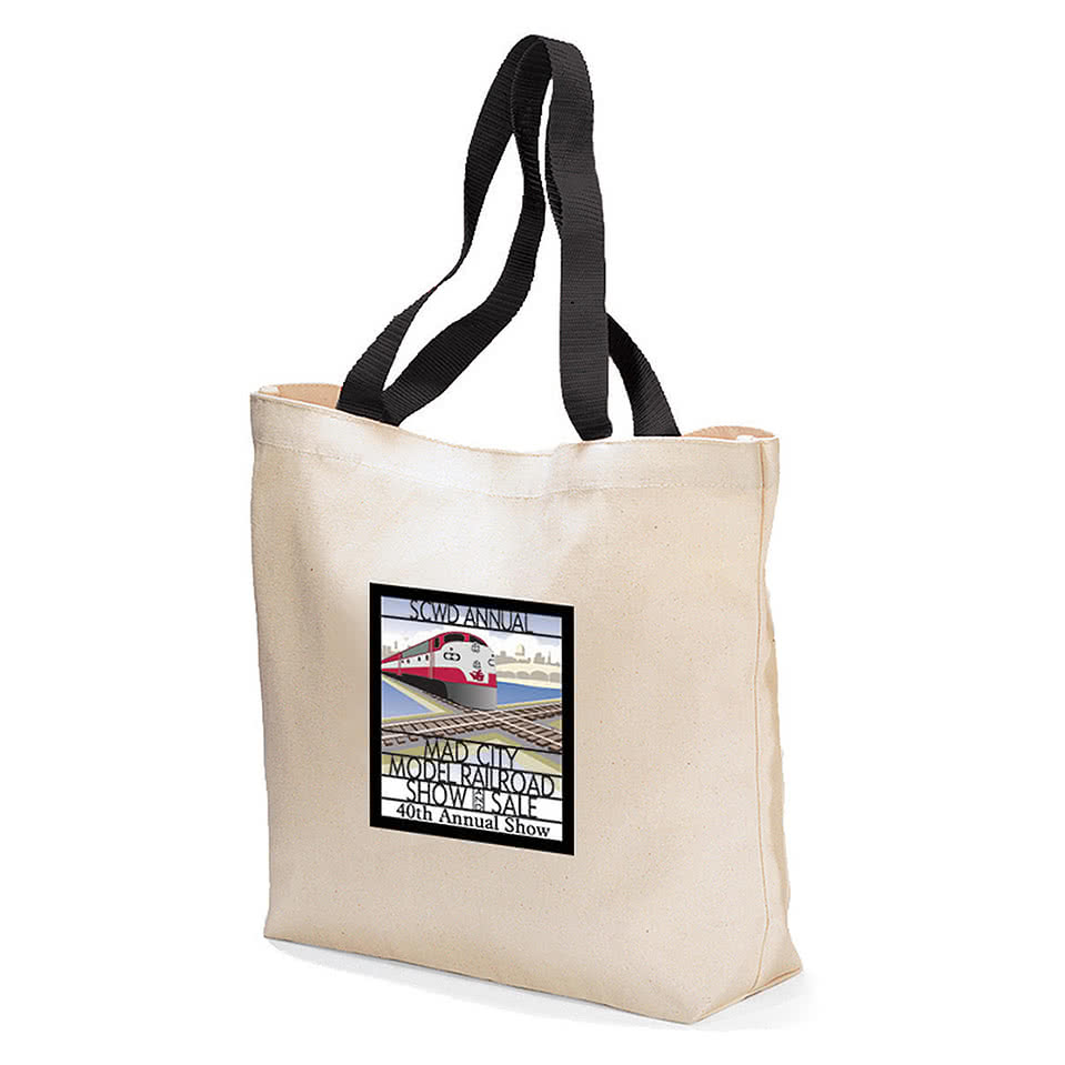 Colored Handle Tote Bag