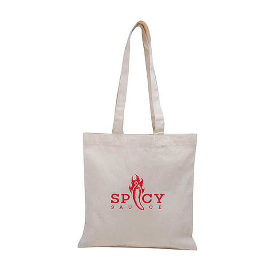 Full Color V Natural Organic Flat Tote Bag