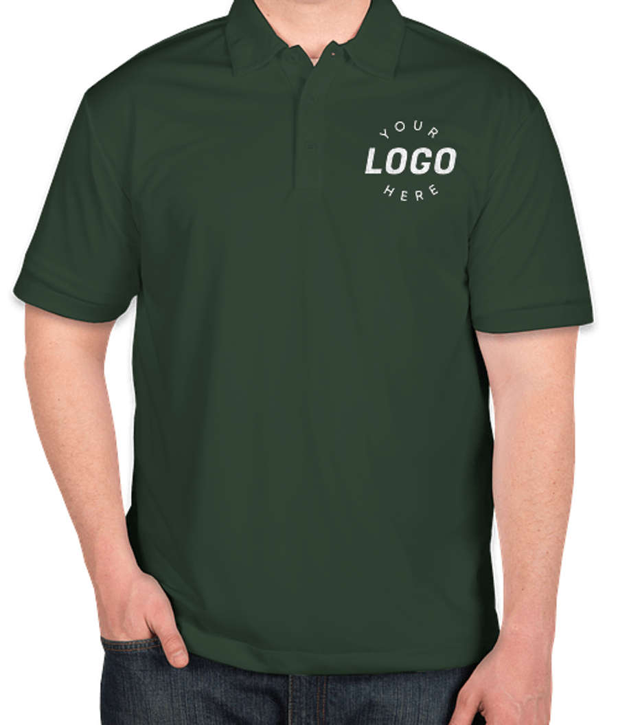 Port Authority Silk Touch Performance Polo - Embroidered in Dark Green