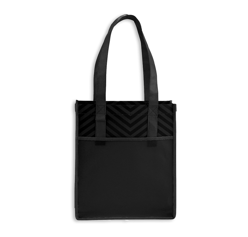 Chevron Non-Woven Shopper Tote Bag-default