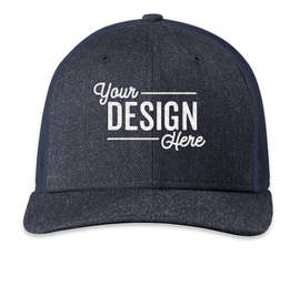 New Era Snapback Low Profile Trucker Hat - Color: Heather Navy / Navy