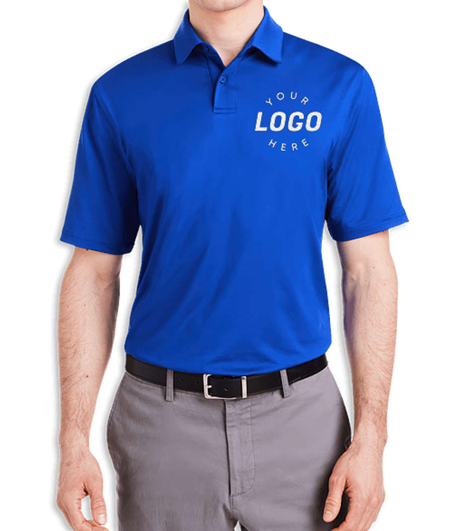 Under Armour Recycled Performance Polo - Embroidered in Royal/ White