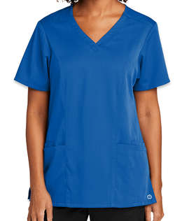 WonderWink Women's Premiere Flex Stretch V-Neck Scrub Top - Color: Royal