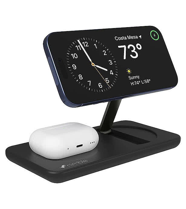 Nimble Podium 2-in-1 Qi2 25W Wireless Charging Stand
