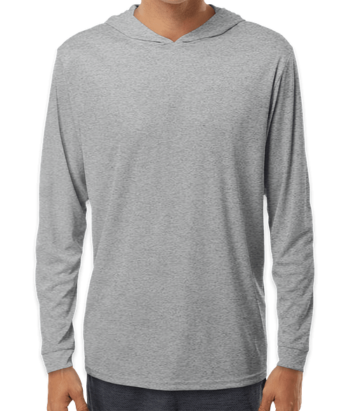 Paragon Bahama UPF 50 Hooded Long Sleeve Performance Shirt in Heather Grey