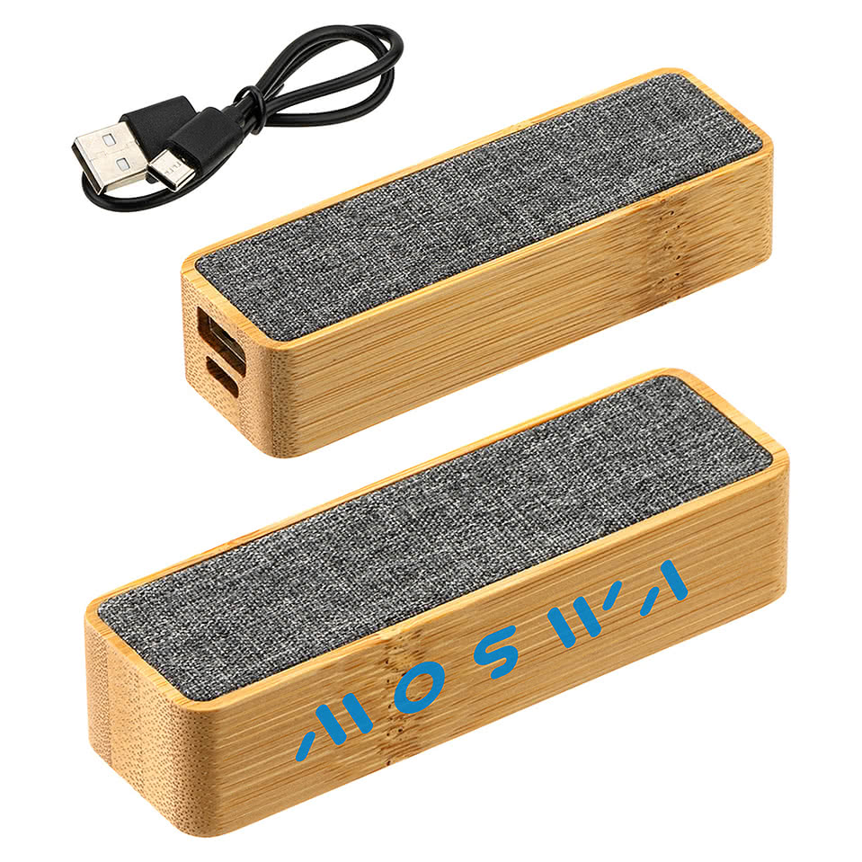 2,000 mAh Mini Bamboo Portable Power Bank