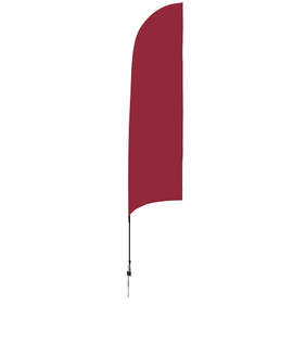 Full Color 13’ Streamline Razor Flag with Spike - Color: Maroon