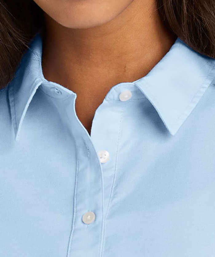 polo easy care dress shirt Easy Care Stretch Cotton Shirt for Women