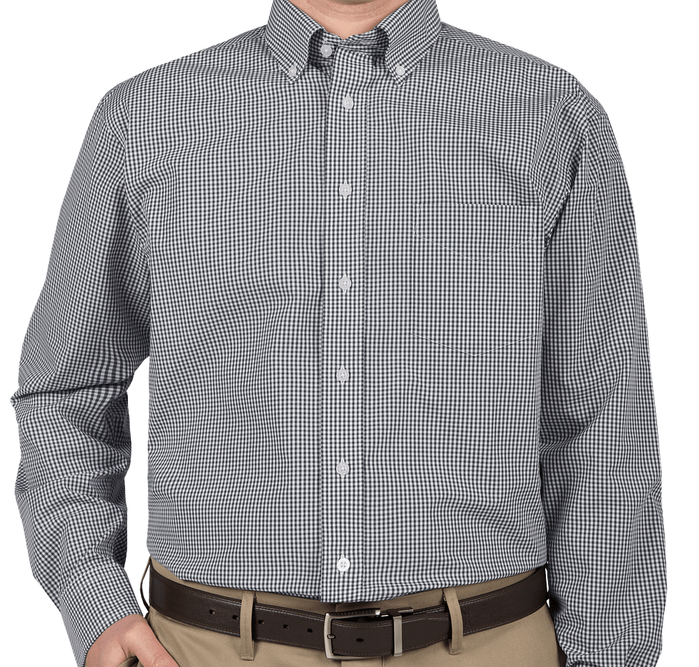 Devon & Jones Crown Collection Gingham Dress Shirt - Embroidered-default