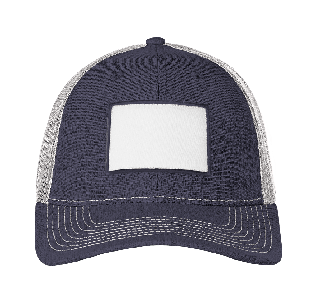 Ahead Brant Snapback Trucker Hat - Rectangle Patch - Printed-default