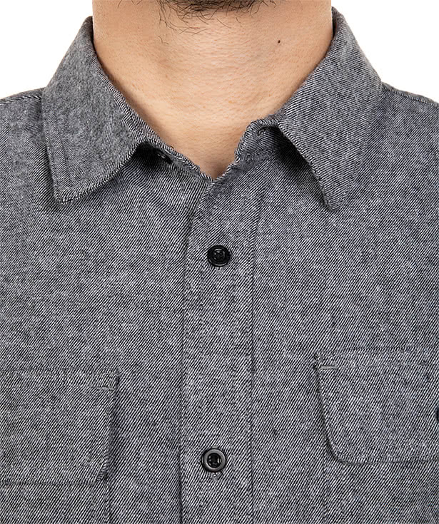 Burnside Solid Flannel Long Sleeve Shirt