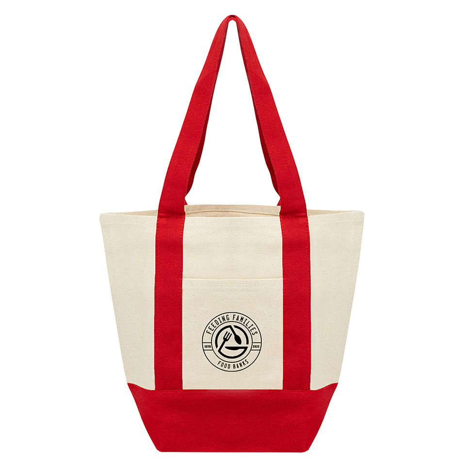 Full Color Starboard Small Recycled Cotton Canvas Tote Bag