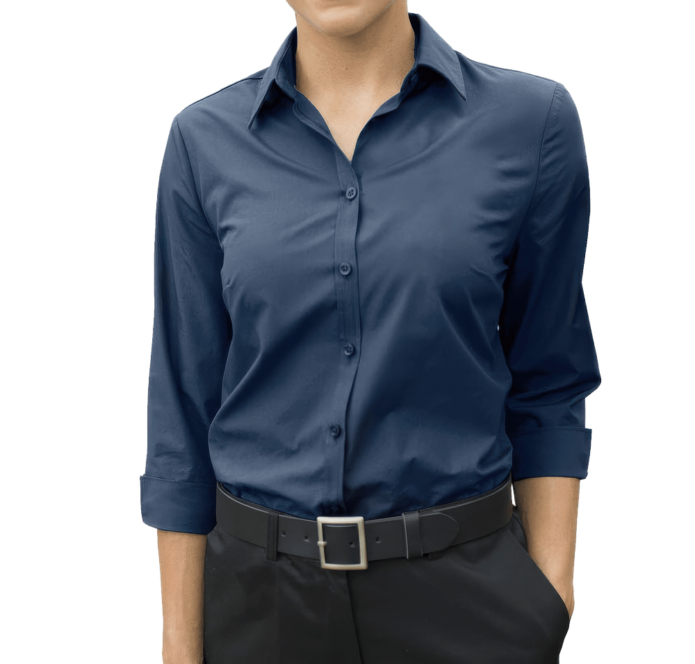 Edwards Women's Essential Wrinkle-Free Quarter Sleeve Dress Shirt-default
