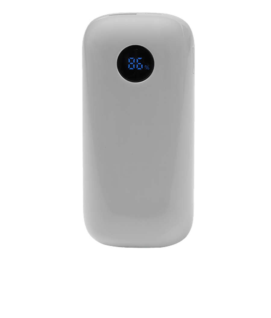 10,000 mAh Power Bank with Digital Power Display in GRAY
