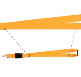 Breakaway Lanyard with Metal Swivel Hook - Color: Orange