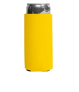 Foldable Slim Can Cooler - Color: Yellow