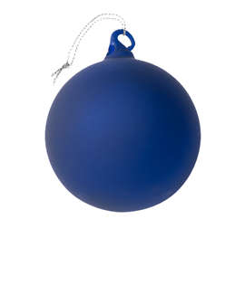 Hand Blown Glass Ornament - Color: Frosted Blue