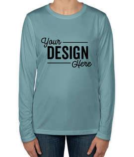 Clique by Cutter & Buck Women's Spin Eco UPF 50 Long Sleeve Performance Shirt - Color: Dusty Blue