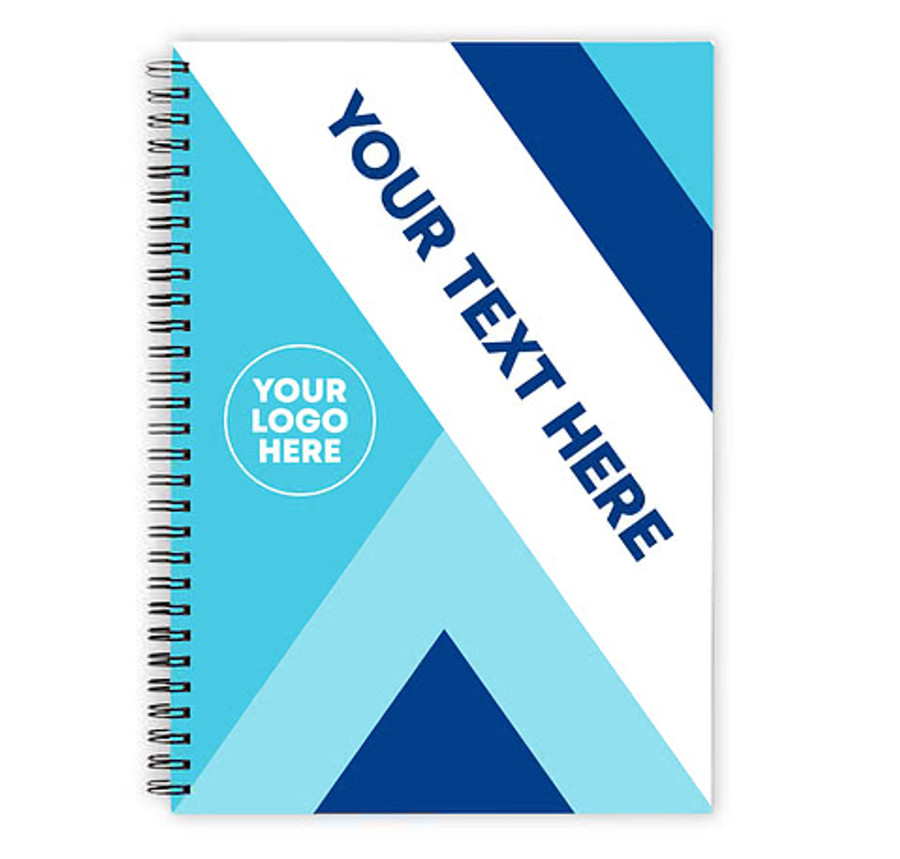 Abstract Linear JournalBooks ® Spiral Notebook in Blue