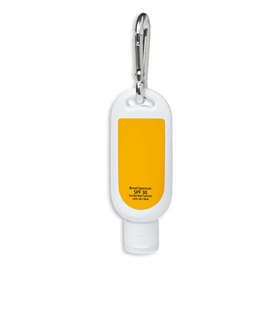Full Color 1.8 oz. SPF 30 Sunscreen with Carabiner in Athletic Gold