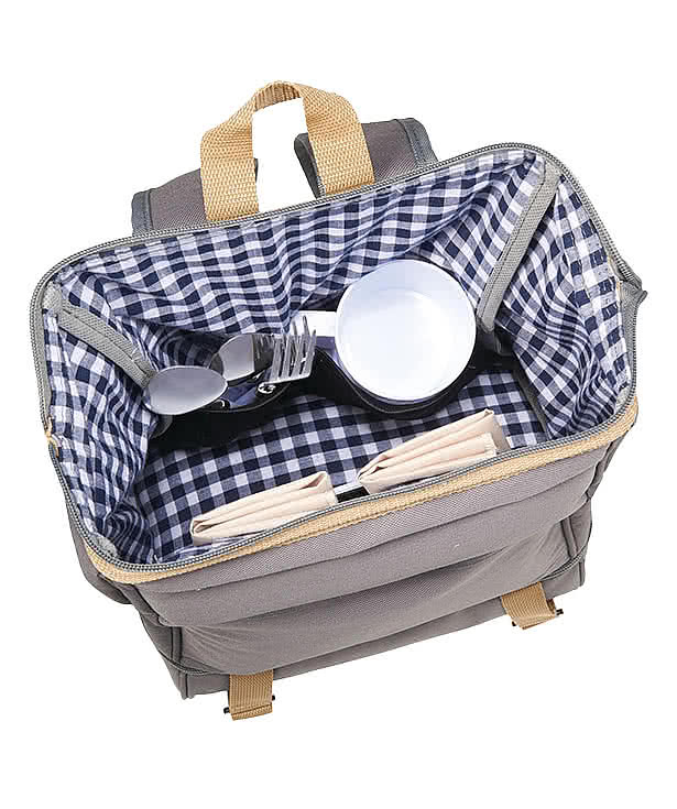 11-Piece Café Picnic Backpack for Two