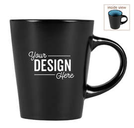 12 oz. Ceramic Two-Tone Noir Mug - Color: Black / Blue