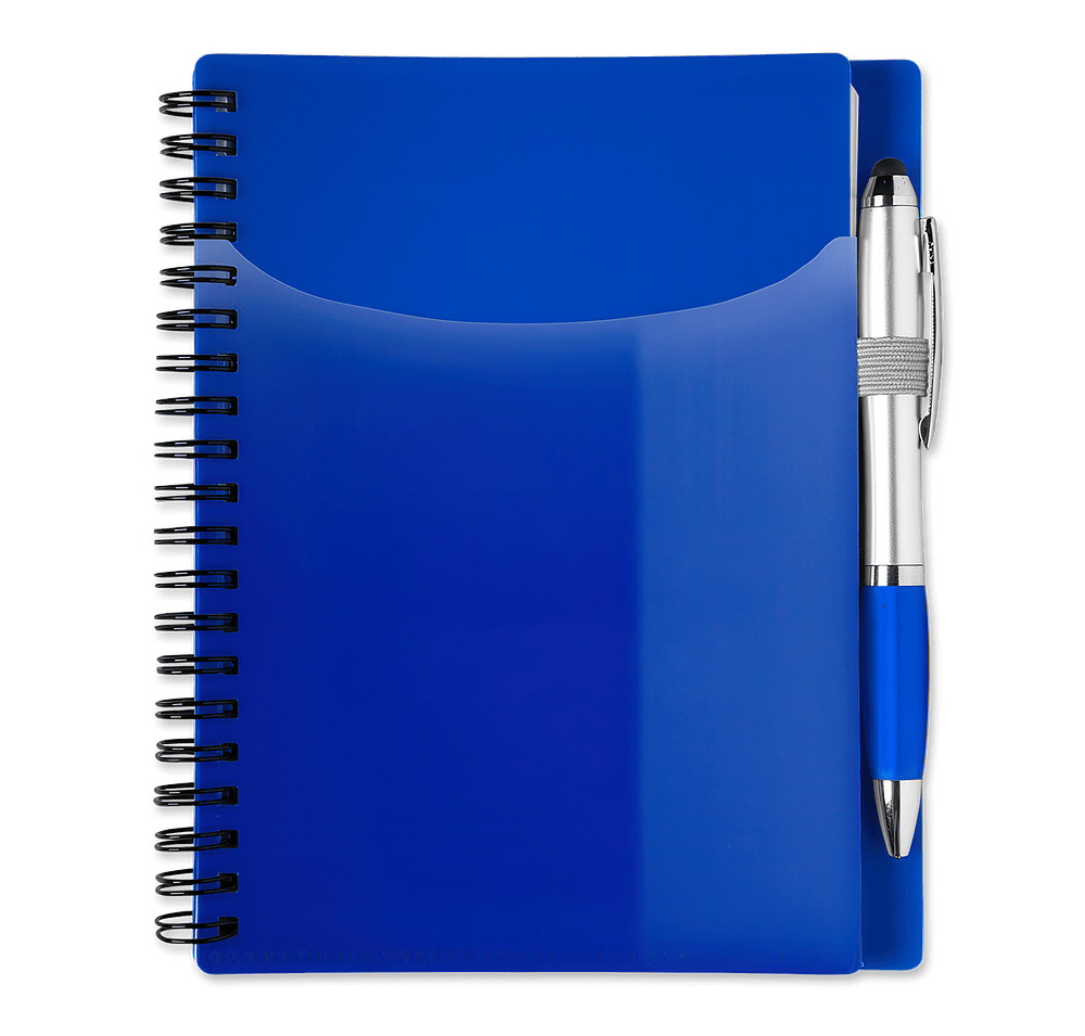 Sorbet Hard Cover Spiral Notebook with Pen-default