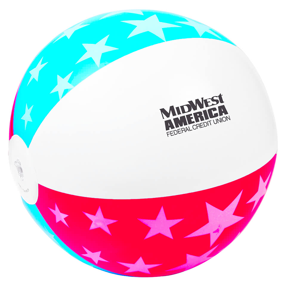 16" Patriotic Inflatable Beach Ball